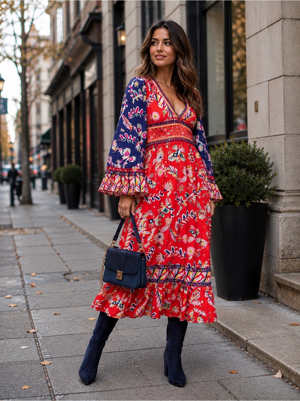 NWT Celia B Red Jules Floral Crepe Dress size small-video